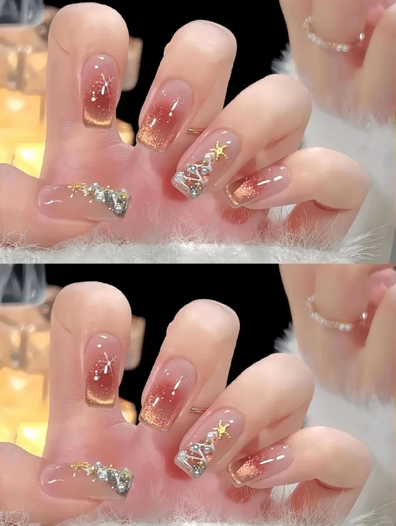 Đẹp mê ly cùng móng tay mùa noel đầy sáng tạo