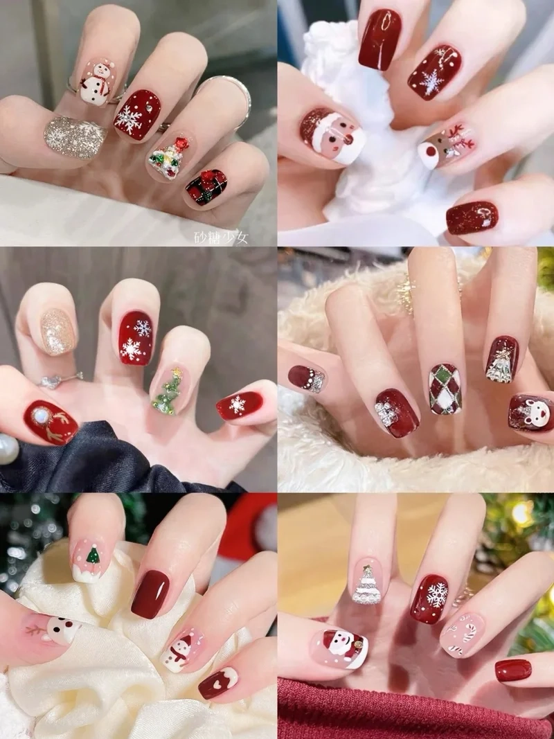 Tỏa sáng dịp lễ với móng tay giáng sinh nổi bật