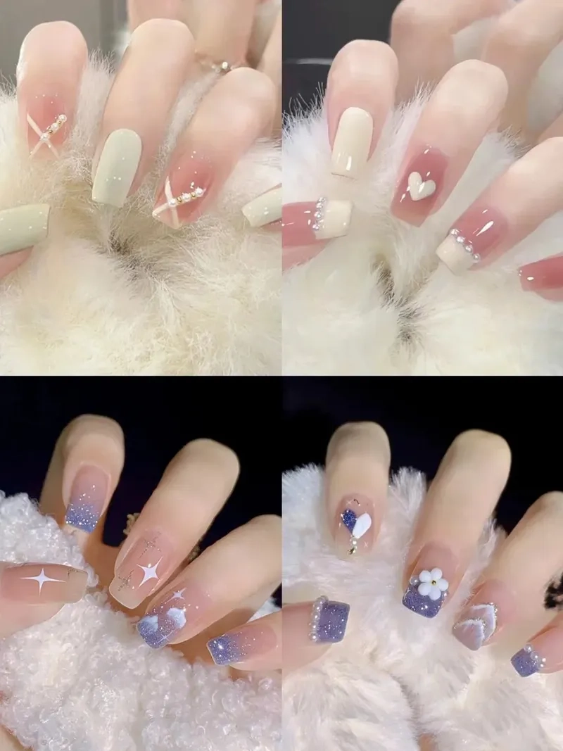 Mẫu nail tay hàn quốc này sẽ là lựa chọn tuyệt vời cho mọi cô nàng yêu thích sự thanh lịch