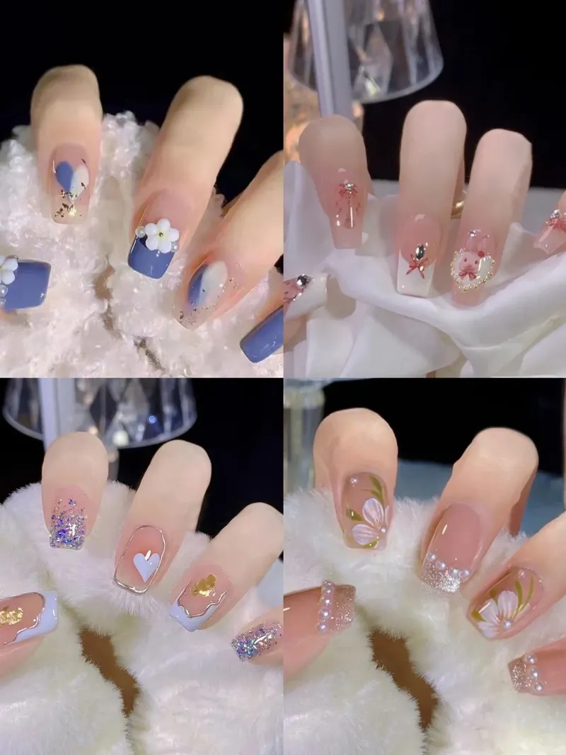 Thêm phần sang trọng với mẫu nail tráng gương hàn quốc