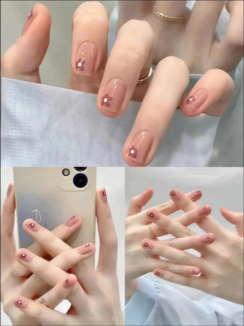 Xinh xắn khó cưỡng với nail hình hoa cúc