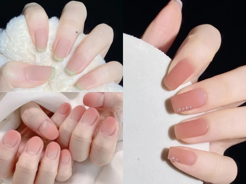 Dễ dàng nổi bật với nail hồng thạch đơn giản mà tinh tế