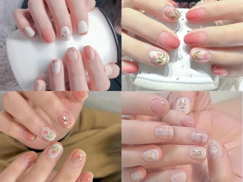 Làm nail màu hồng thạch để thêm phần trẻ trung và quyến rũ