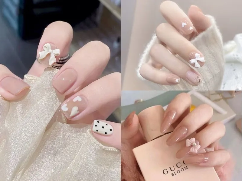 Mẫu nail nude đẹp cho đôi tay thêm phần sang trọng