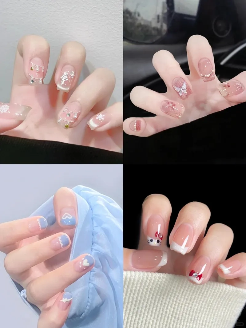 Nữ tính và thanh lịch với màu hồng pastel móng tay đơn giản mà sang trọng