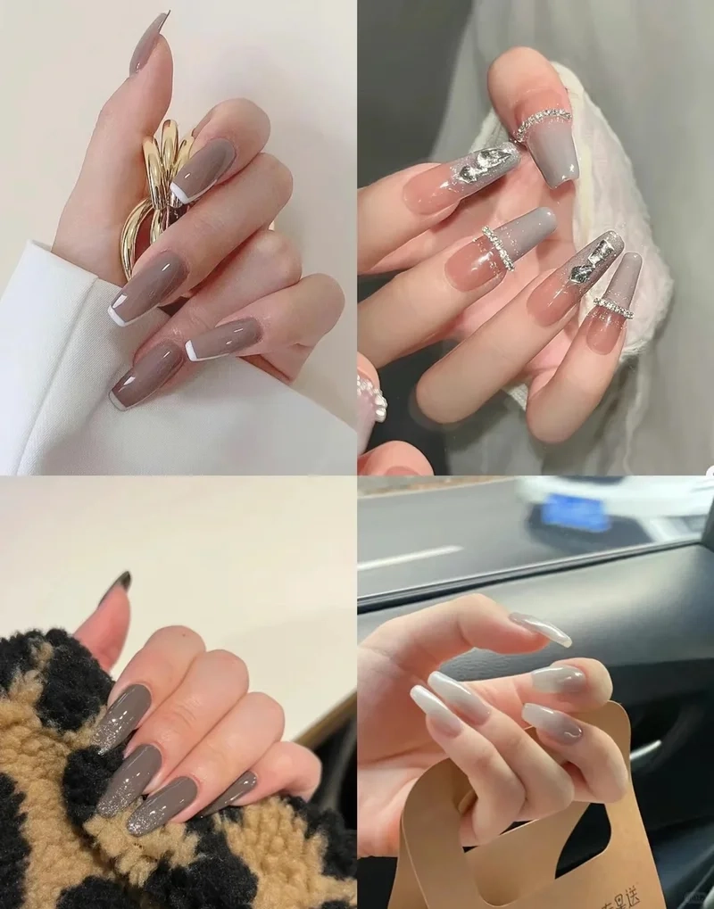 Gợi ý cực xinh cho nàng mê màu móng xám