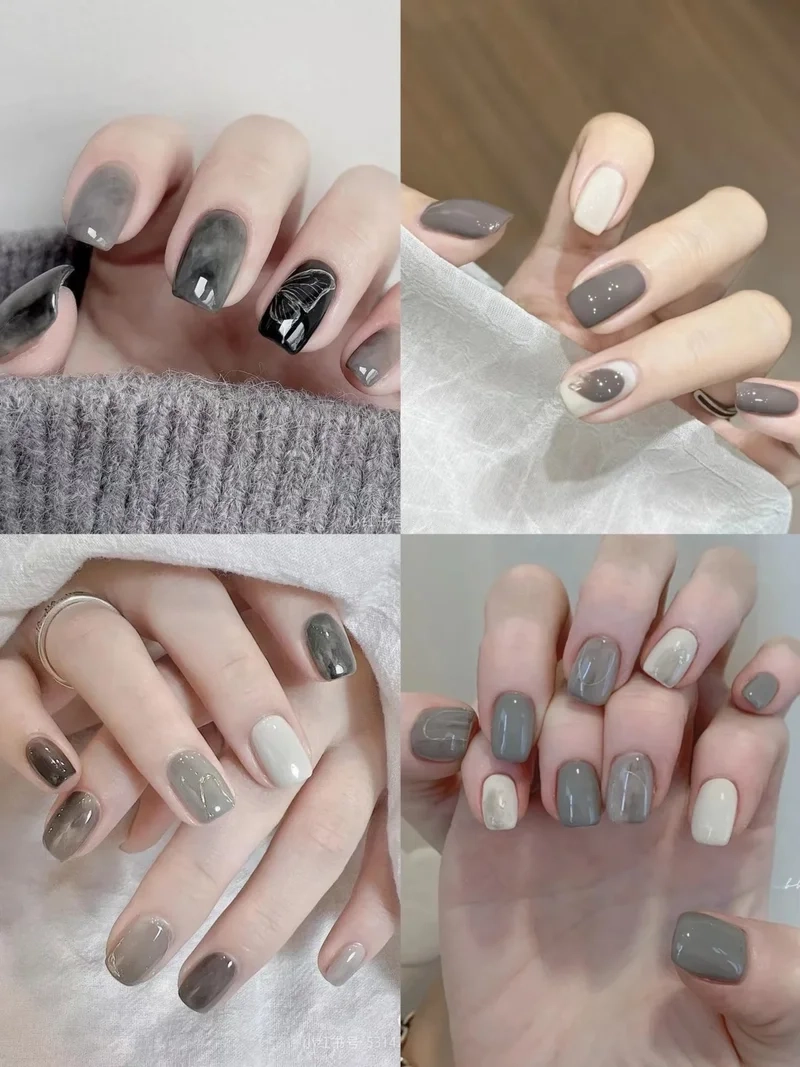 Nổi bật nhưng không phô trương với nail xám nhám