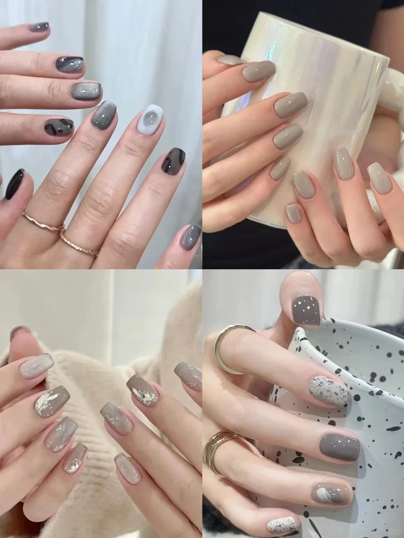 Đậm cá tính cùng nail xám xi măng độc lạ