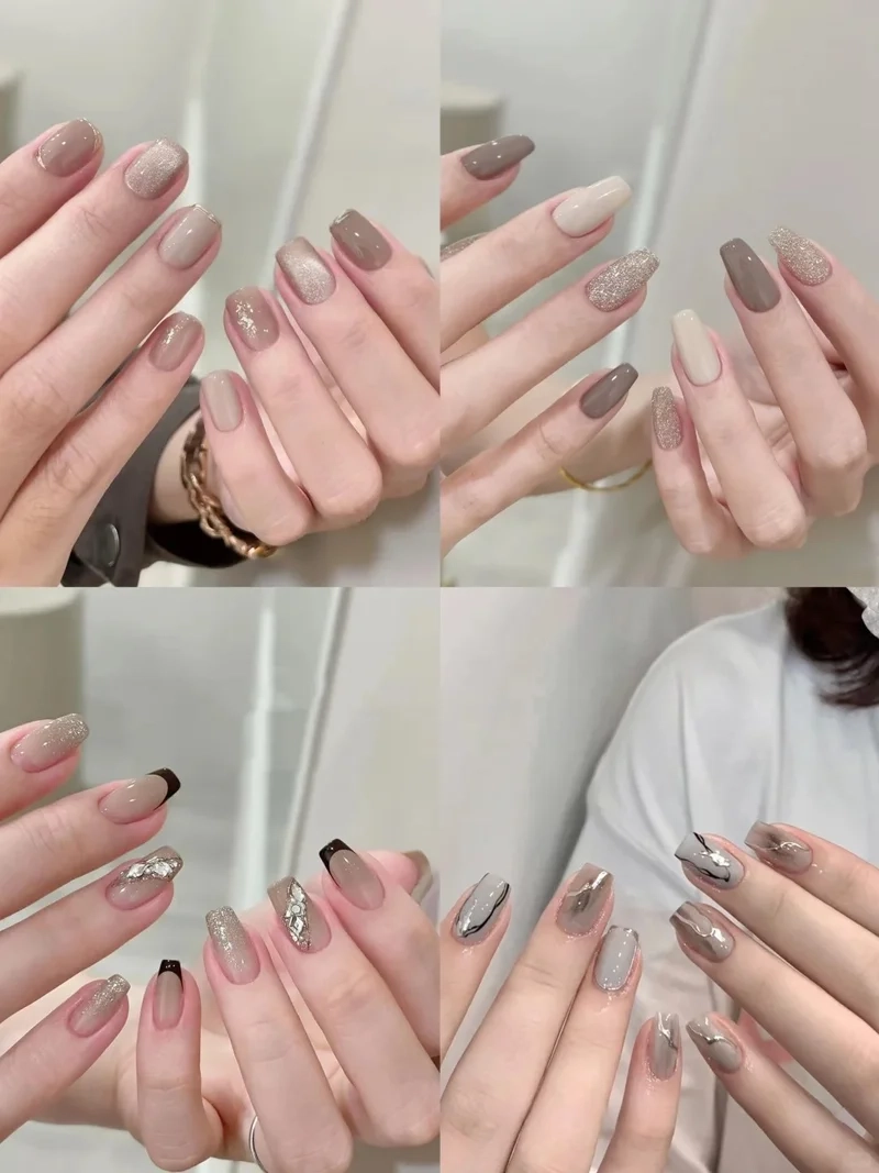 Tỏa sáng mọi ánh nhìn với nail đẹp màu xám