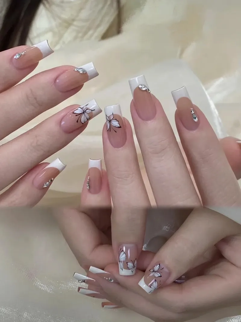 Gợi ý mẫu móng vuông đơn giản nhưng cực hút mắt