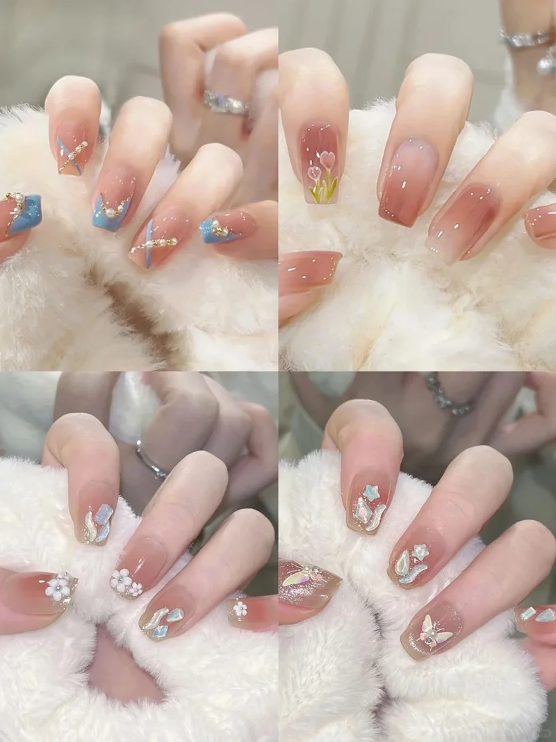 Biến hóa cực chất cùng màu móng tay sơn gel tone đất