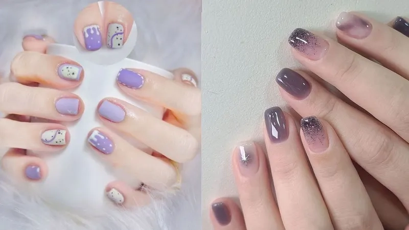 Khám phá nail màu tím pastel cho vẻ đẹp dịu dàng