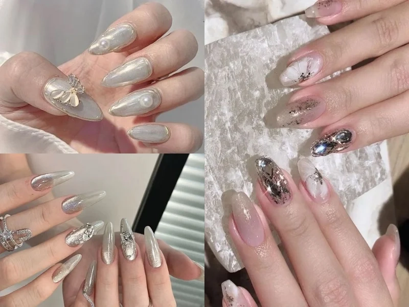 Dễ thương mà vẫn sang với sơn móng tráng gương