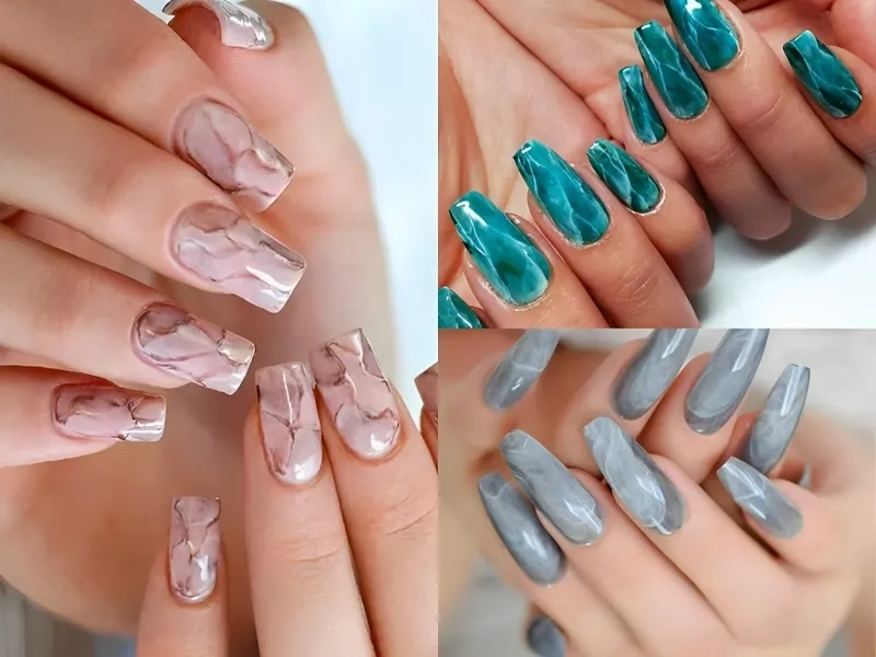Tạo điểm nhấn với các mẫu nail vân đá đẹp cho đôi tay thêm phần nổi bật