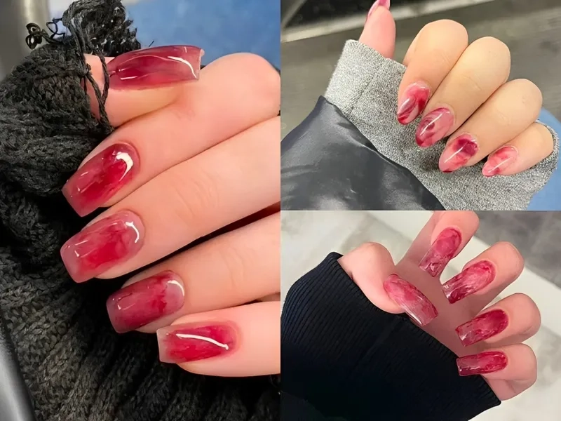 Mẫu nail vẽ vân đá giúp bạn thể hiện phong cách nghệ thuật độc đáo