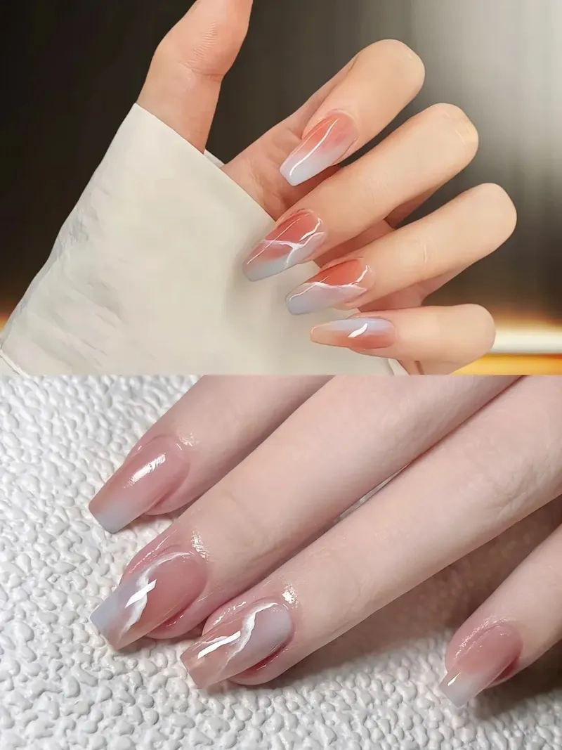 Sơn vân đá nail giúp tạo hiệu ứng tự nhiên, đẹp mắt cho bộ móng