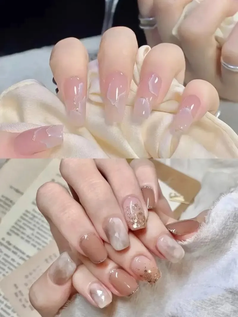 Vân đá cẩm thạch nail giúp bạn có bộ móng đẳng cấp và sang trọng
