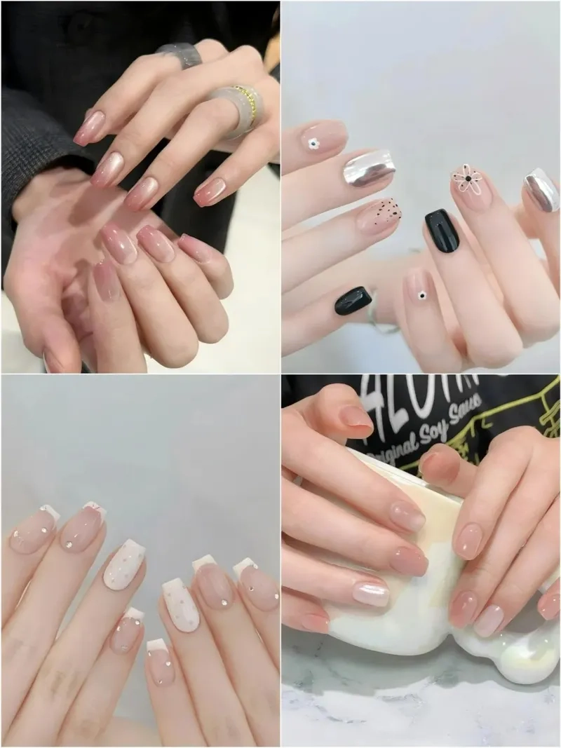 Thử ngay mẫu móng tay vuông ngắn đẹp để tay thêm phần thời thượng