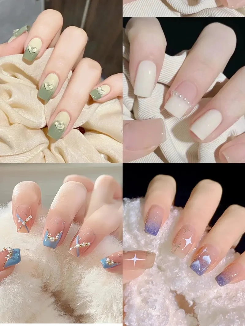 Biến hóa phong cách với nail móng vuông ngắn cực kỳ ấn tượng