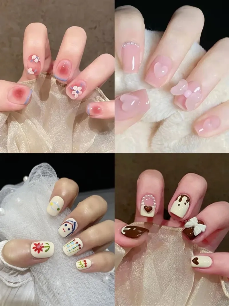 Cùng thử mẫu nail form vuông đầy sáng tạo