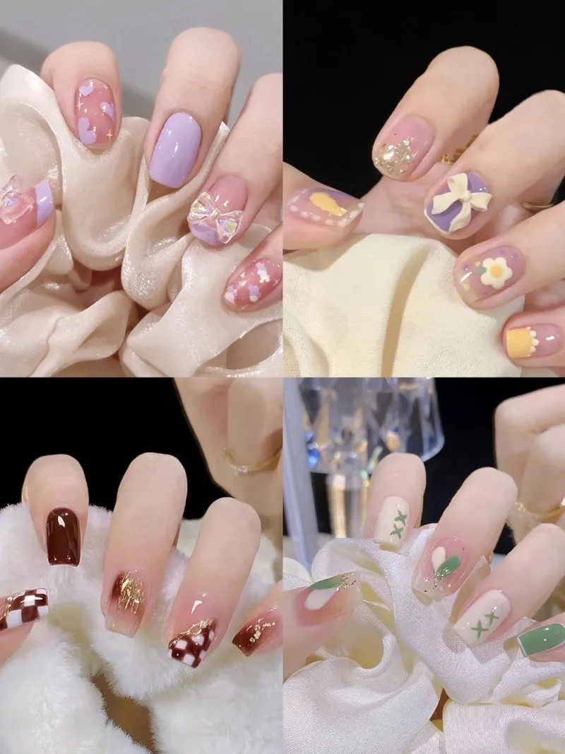 Dành cho nàng yêu thích mẫu nail cho móng vuông đẹp