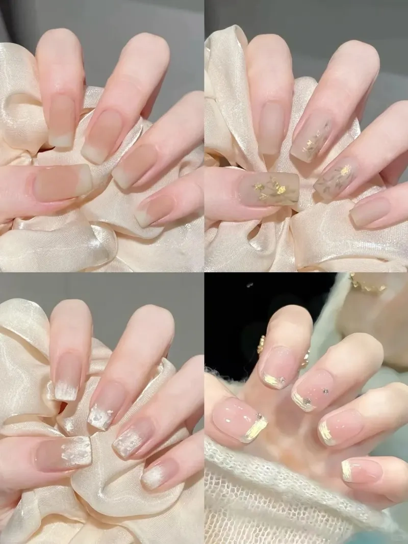 Đơn giản mà cực xinh với mẫu nail đẹp vuông