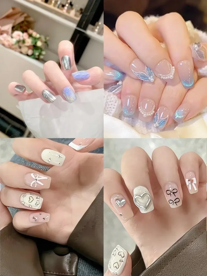 Mê mẩn trước nail móng tay vuông đẹp từng chi tiết