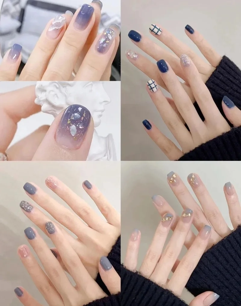 Gợi ý không thể bỏ qua những mẫu nail màu xanh dương