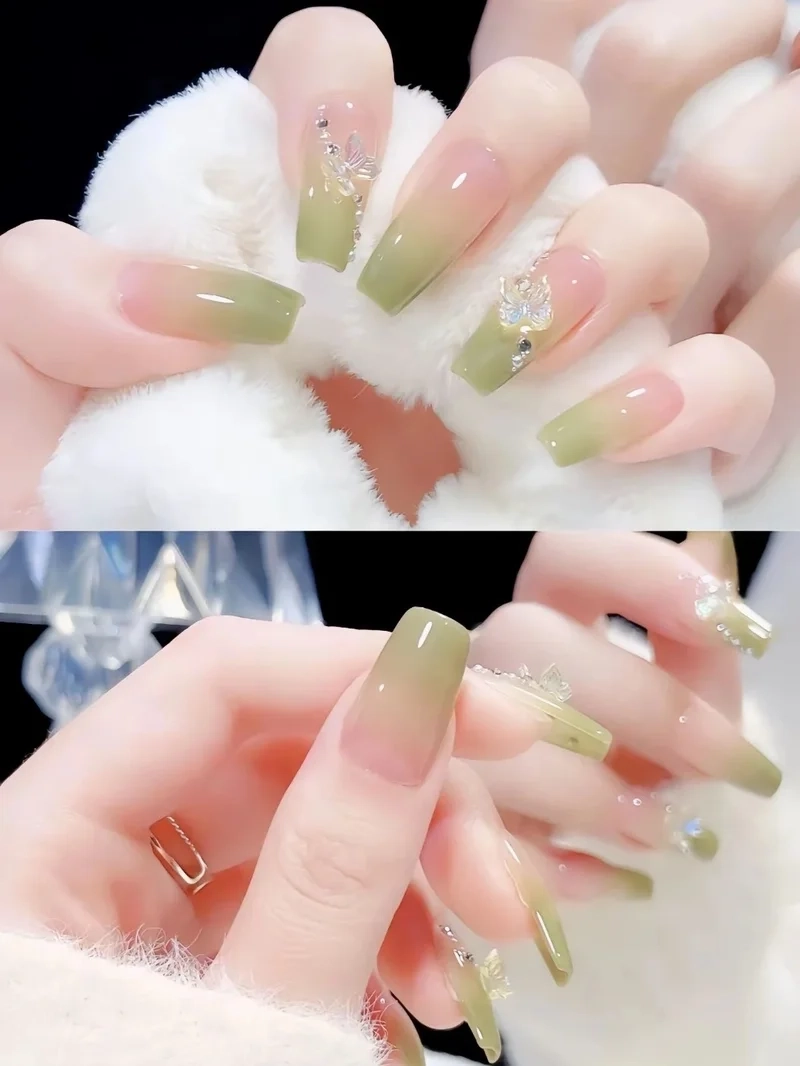 Nổi bật giữa đám đông với nail màu xanh lá cuốn hút
