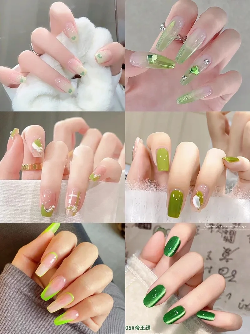Bật mood mùa hè cùng nail tone xanh lá tươi tắn