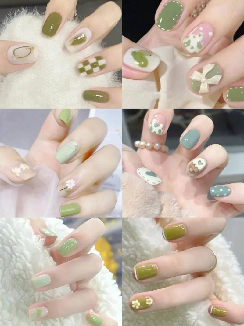 Ý tưởng cho những mẫu nail màu xanh lá