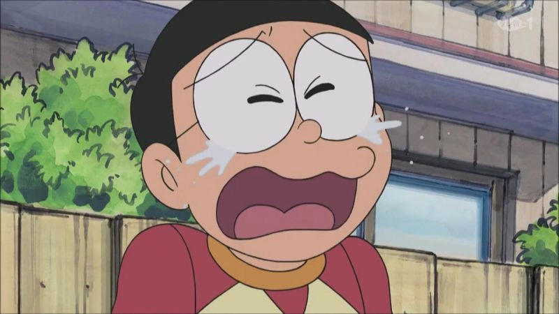 Anime Nobita thể hiện tinh thần lạc quan và dũng cảm