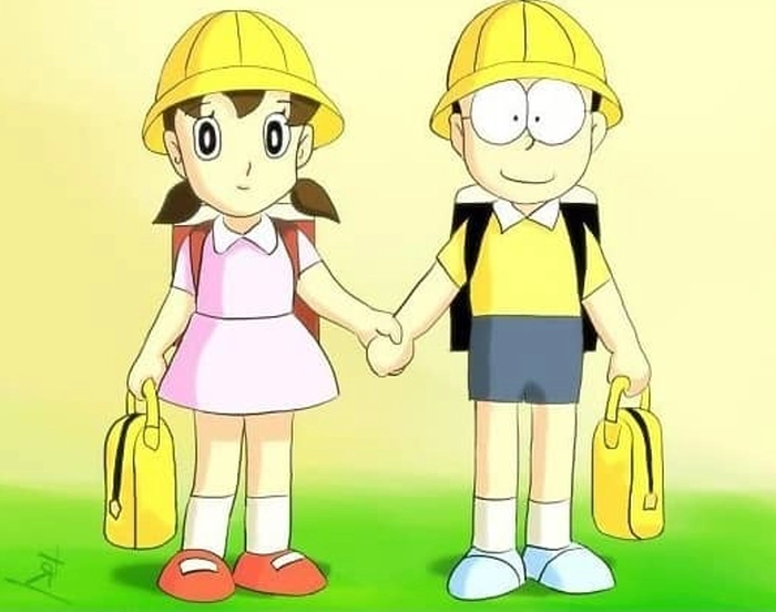Hình ảnh Nobita và Xuka tượng trưng cho tình cảm bền chặt