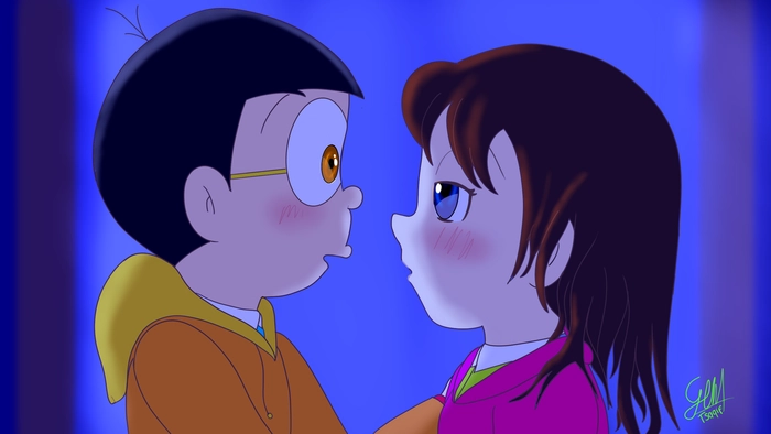 Nobita với Xuka là biểu tượng của tình yêu trong sáng và thủy chung