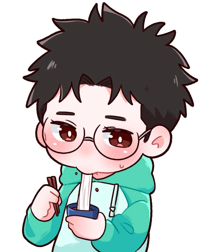 Okarun chibi face thể hiện nhiều trạng thái cực kỳ duyên dáng