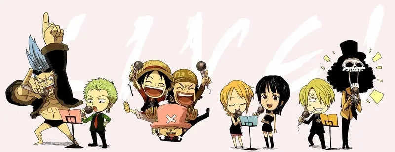 Bùng nổ cảm xúc với hình one piece chibi cute dễ thương
