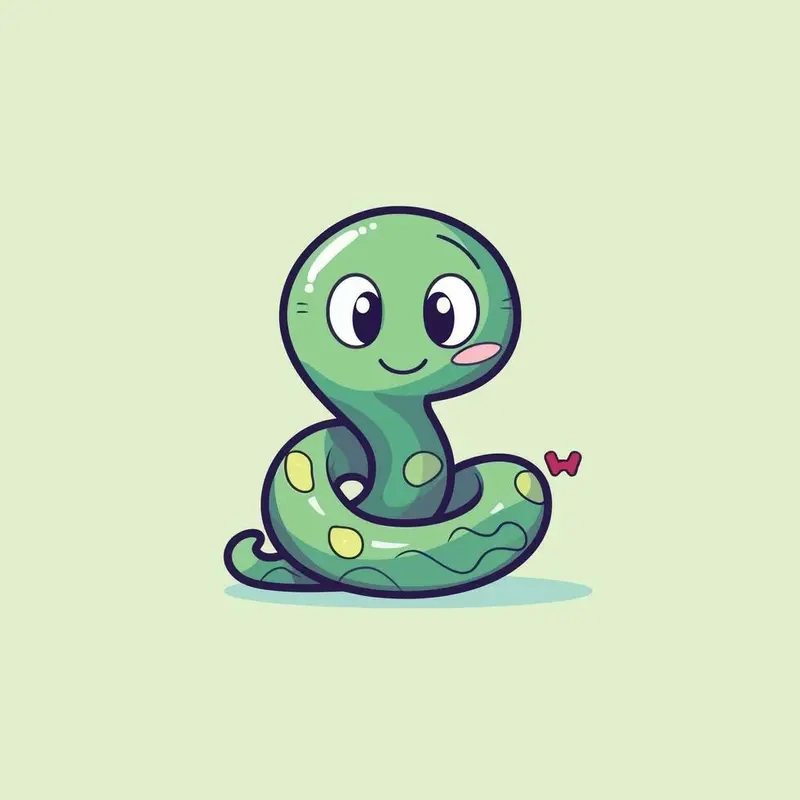 Những hình rắn chibi cute đáng yêu không thể thiếu trong bộ sưu tập