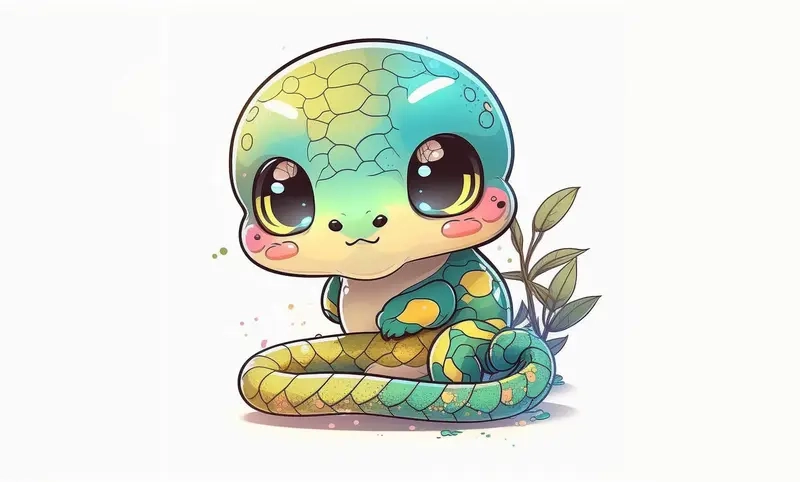 Rắn chibi dễ thương sẽ khiến bạn yêu thích ngay từ lần đầu tiên
