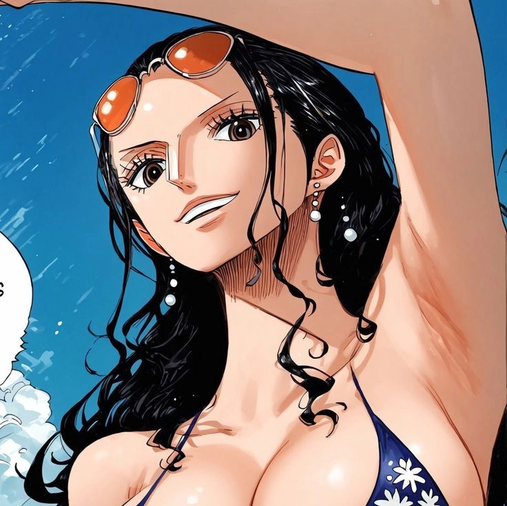 Nico Robin pre timeskip với phong cách cổ điển đầy bí ẩn