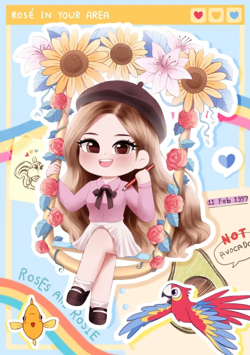 Tải ngay ảnh rose chibi cực kỳ dễ thương