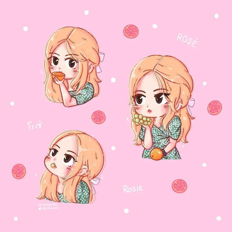 Chiêm ngưỡng ảnh rose blackpink chibi siêu dễ thương