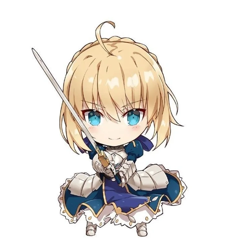 Saber chibi đáng yêu đối lập hoàn toàn với vẻ ngoài uy nghi