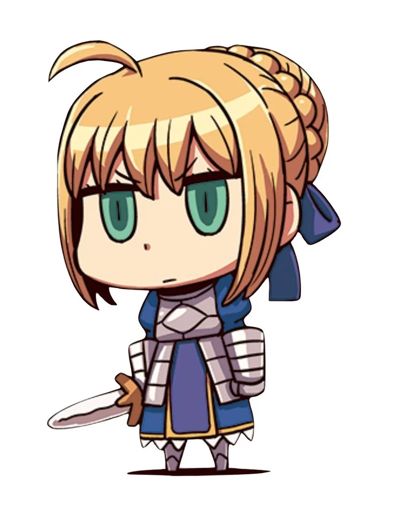 Fate/Stay Night Saber chibi mang nét tinh nghịch cuốn hút