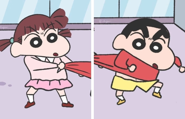 Ảnh cặp đôi avatar Shin cute hoàn hảo cho bạn thân hoặc người yêu