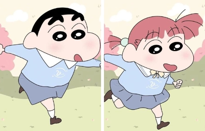Avatar đôi Shin và Nene dễ thương và tinh nghịch không kém