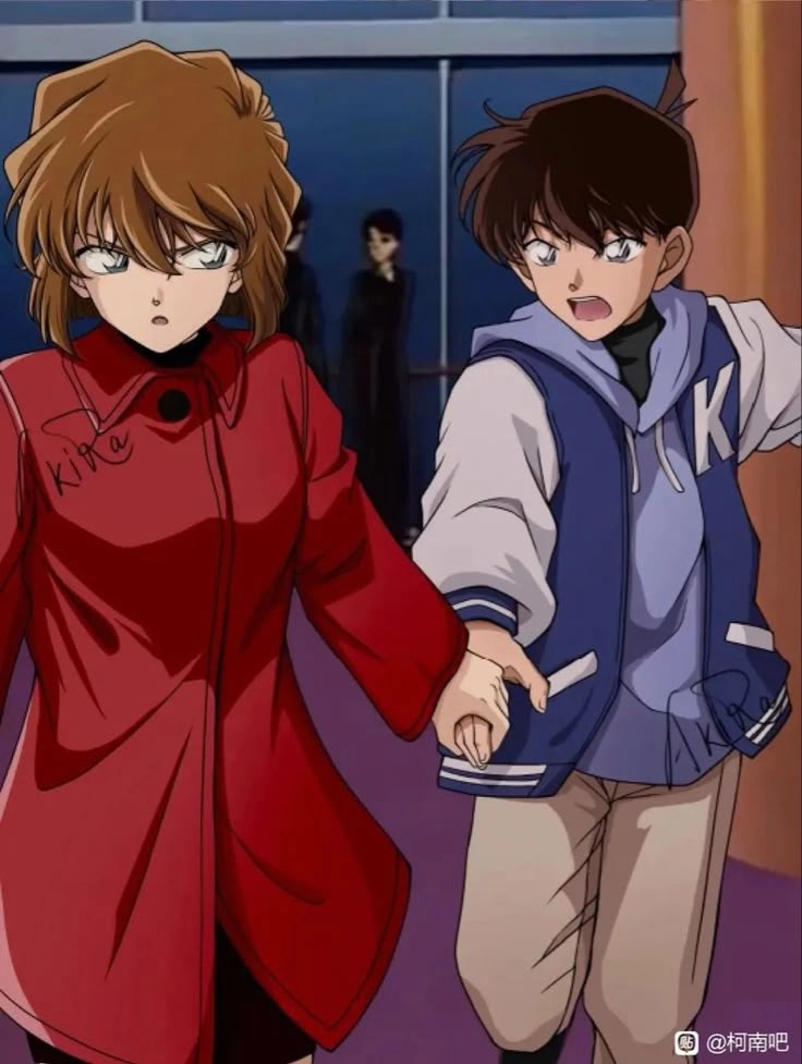 Hình ảnh Shinichi và Haibara là khoảnh khắc đáng nhớ trong anime