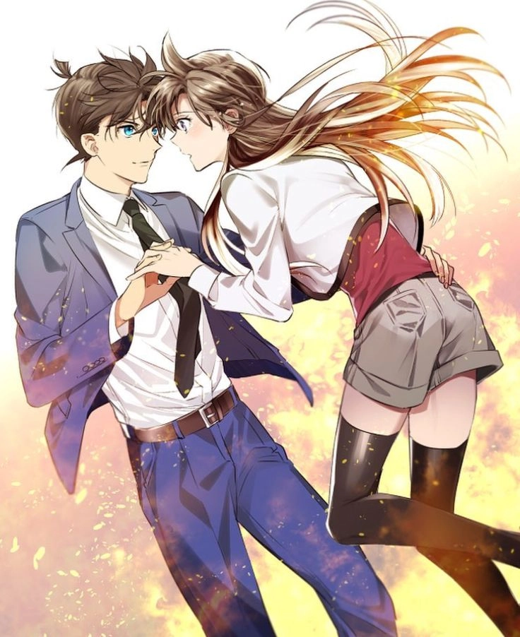 Shinichi và Ran cute với khoảnh khắc đỏ mặt đáng yêu