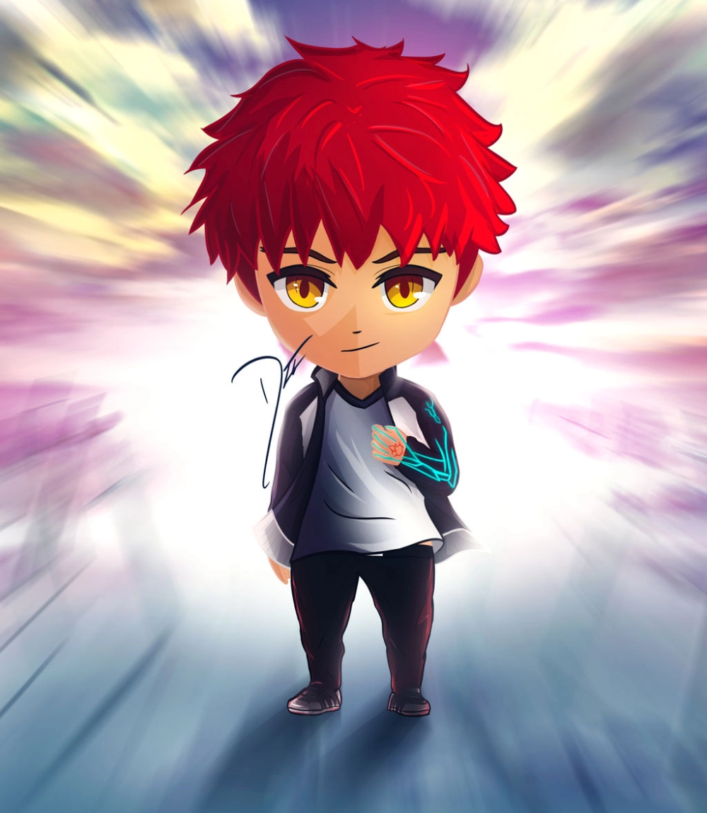 Shirou chibi phiên bản dễ thương nhưng vẫn đầy nghị lực