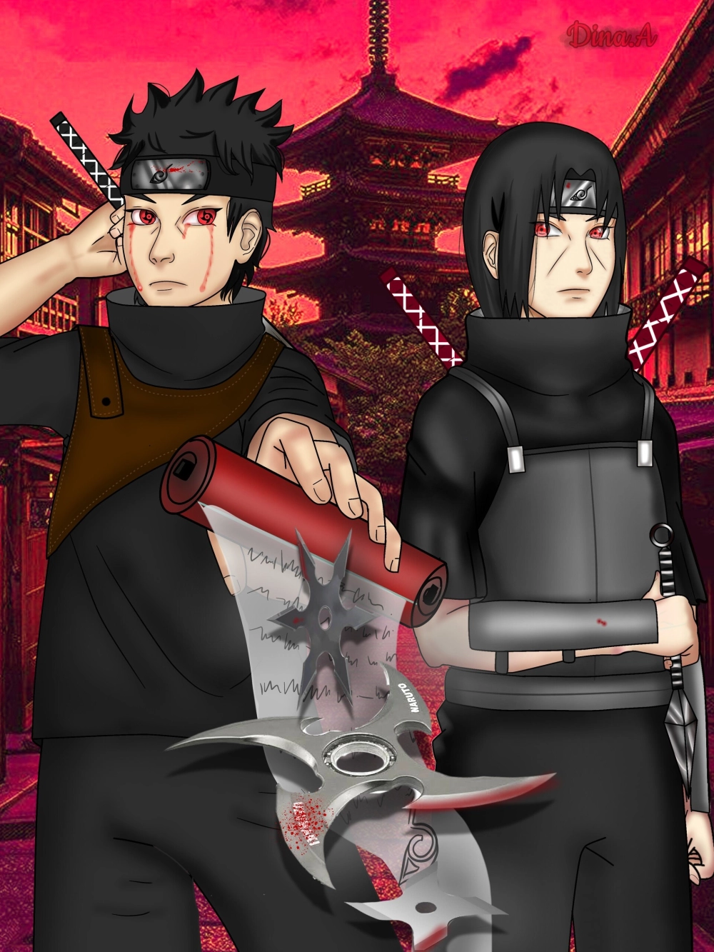 Shisui vs Itachi trận đấu giữa hai người bạn và cũng là hai chiến binh mạnh mẽ trong gia tộc Uchiha
