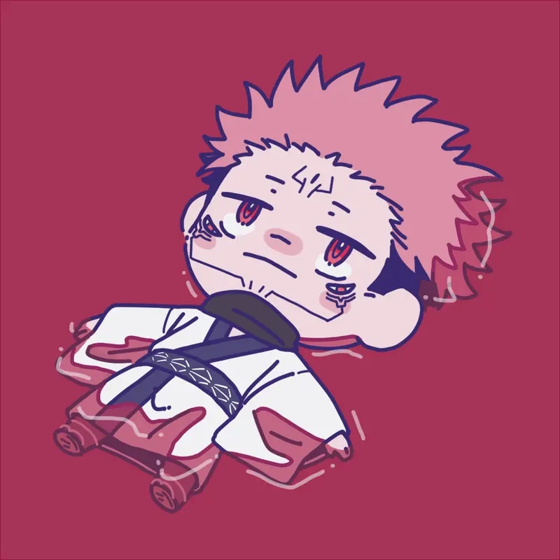 Dán mọi nơi với bộ sukuna chibi sticker độc lạ